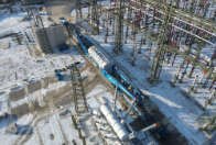 Das Duo ist komplett: Zweiter Großtransformator hat APG-Umspannwerk Sarasdorf erreicht